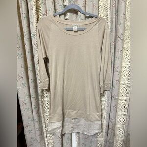 LA Relaxed Tencel & Linen Long Sleeve Dress Size Small NWOT